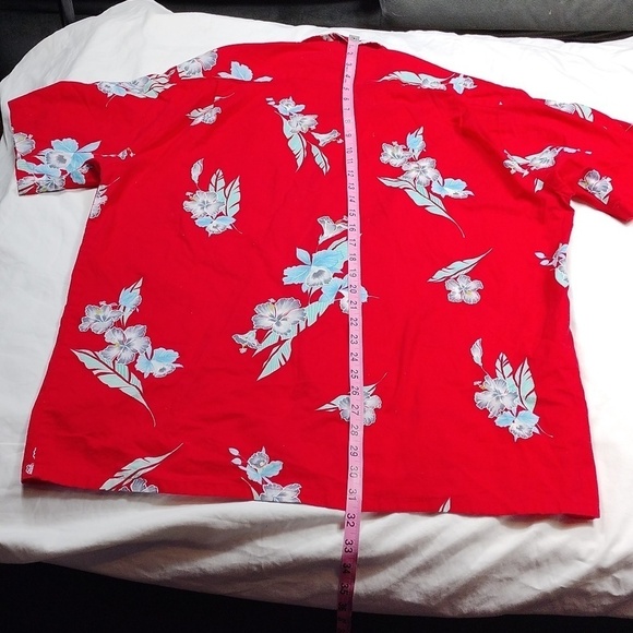 Hawaii Blues mens short sleeved button down shirt size large - Picture 9 of 10